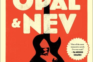 Image of a retro orange book cover with cream sans serif font that reaads "Final Revival of Opal & Nev" a Novel.